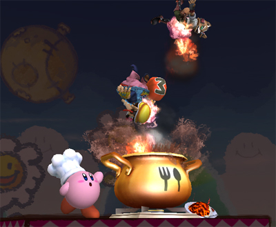 [Kirby cooking someone's goose!]