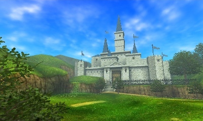 [Hyrule Castle in all of its grandeur!]